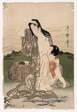  perla Lienzo - Buzos de perlas 1802 Kitagawa Utamaro Ukiyo e Bijin ga